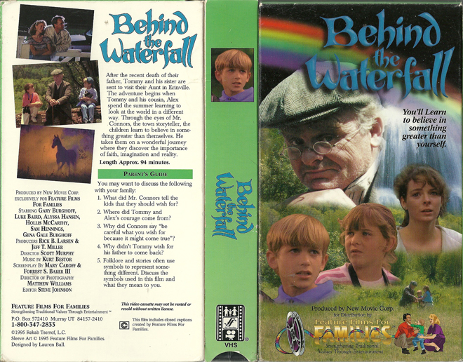 BEHIND THE WATERFALL VHS, THRILLER, ACTION, HORROR, SCIFI, ACTION VHS COVER, HORROR VHS COVER, BLAXPLOITATION VHS COVER, HORROR VHS COVER, ACTION EXPLOITATION VHS COVER, SCI-FI VHS COVER, MUSIC VHS COVER, SEX COMEDY VHS COVER, DRAMA VHS COVER, SEXPLOITATION VHS COVER, BIG BOX VHS COVER, CLAMSHELL VHS COVER, VHS COVER, VHS COVERS, DVD COVER, DVD COVERS