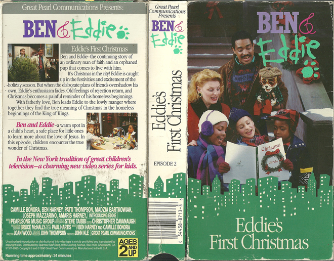 BEN AND EDDIE : EDDIES FIRST CHRISTMAS VHS COVER, ACTION VHS COVER, HORROR VHS COVER, BLAXPLOITATION VHS COVER, HORROR VHS COVER, ACTION EXPLOITATION VHS COVER, SCI-FI VHS COVER, MUSIC VHS COVER, SEX COMEDY VHS COVER, DRAMA VHS COVER, SEXPLOITATION VHS COVER, BIG BOX VHS COVER, CLAMSHELL VHS COVER, VHS COVER, VHS COVERS, DVD COVER, DVD COVERS