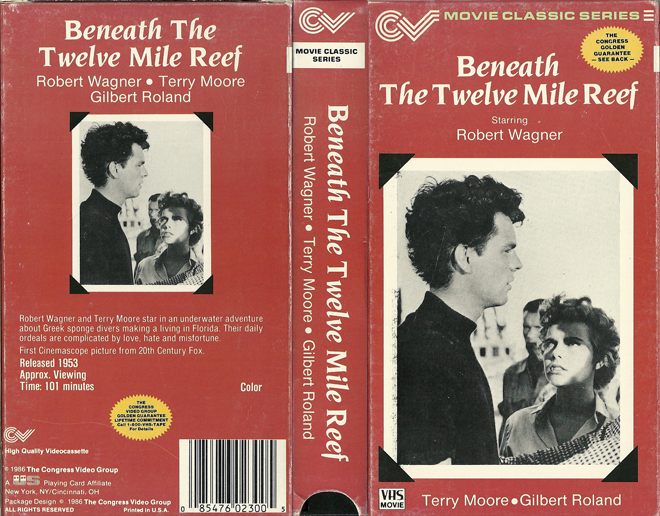 BENEATH THE TWELVE MILE REEF VHS COVER