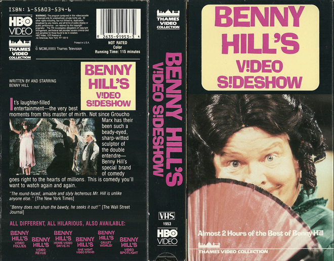 BENNY HILLS VIDEO SIDESHOW VHS COVER