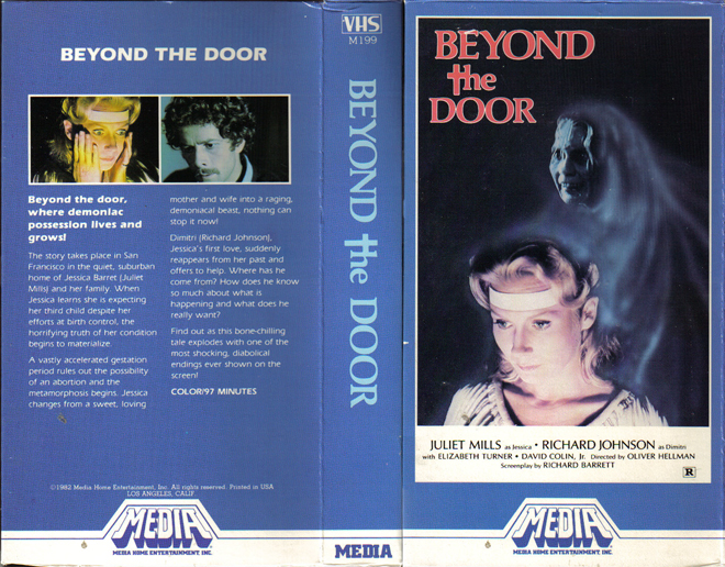 BEYOND THE DOOR, MEDIA HOME ENTERTAINMENT, VHS COVERS, VHS COVER 