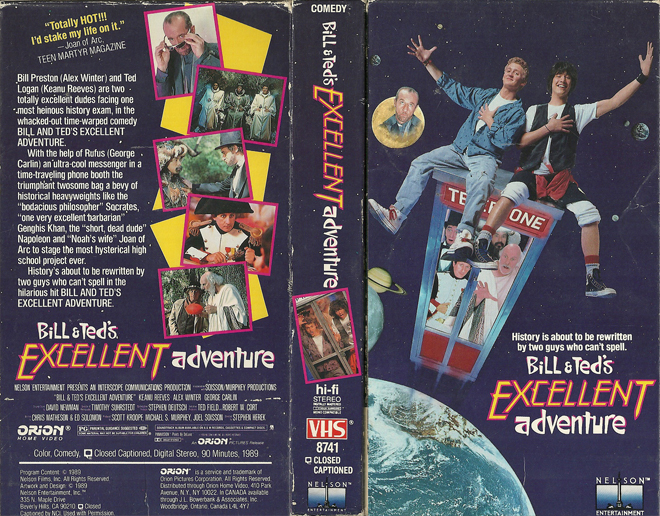 BILL & TEDS EXCELLENT ADVENTURE VHS COVER