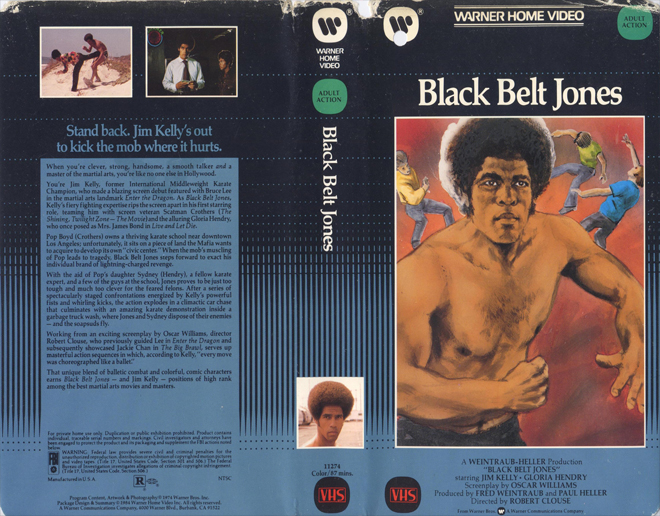 BLACK BELT JONES VHS COVER, VHS COVERS