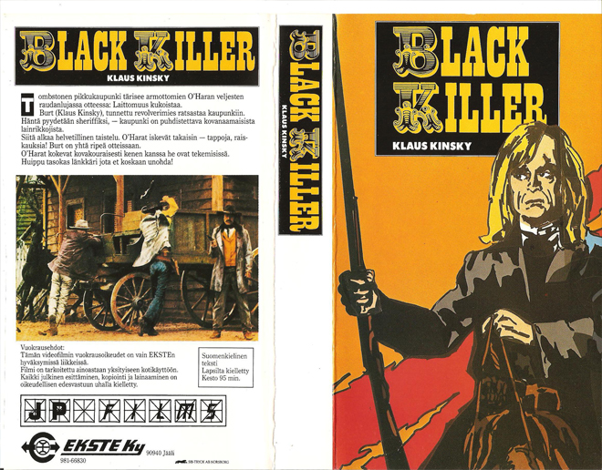 BLACK KILLER VHS COVER, VHS COVERS