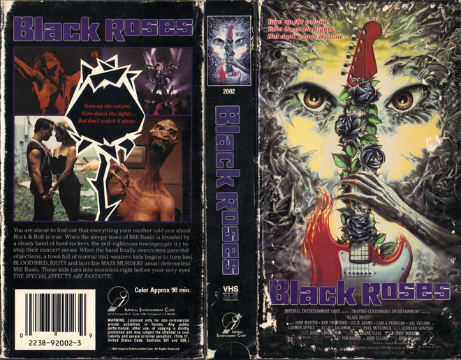 BLACK ROSES VHS COVER