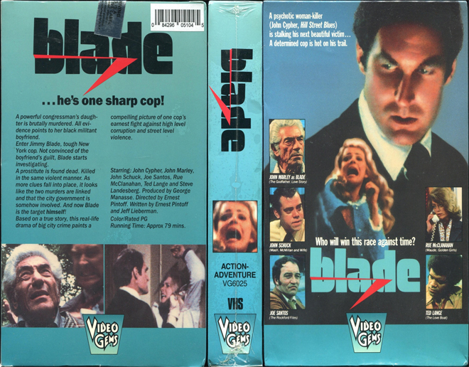 BLADE VIDEO GEMS #VG6025 ACTION ADVENTURE VHS COVER, VHS COVERS