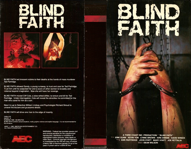 BLIND FAITH, BIG BOX VHS, HORROR, ACTION EXPLOITATION, ACTION, ACTIONXPLOITATION, SCI-FI, MUSIC, THRILLER, SEX COMEDY,  DRAMA, SEXPLOITATION, VHS COVER, VHS COVERS, DVD COVER, DVD COVERS