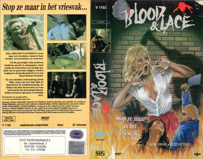 BLOOD AND LACE VHS COVER
