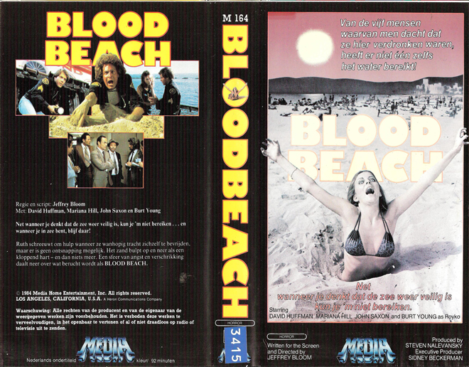 BLOOD BEACH MEDIA VHS COVER