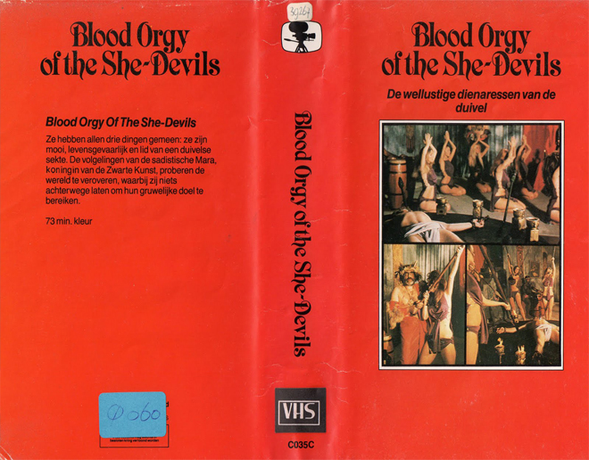 BLOOD ORGY OF THE SHE DEVILS VHS COVER