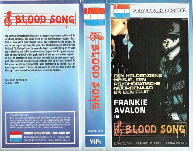 BLOOD SONG VHS COVER