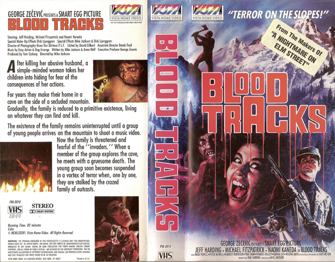BLOOD TRACKS ENGLISH VHS COVER