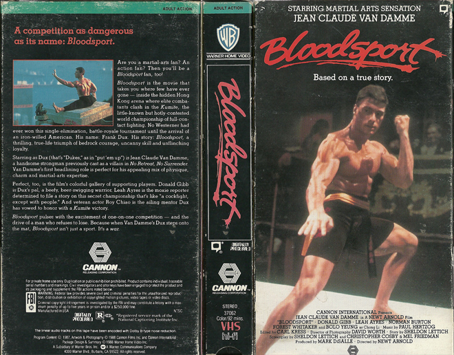 BLOODSPORT VHS COVER