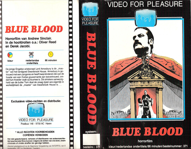 BLUE BLOOD VHS COVER, VHS COVERS