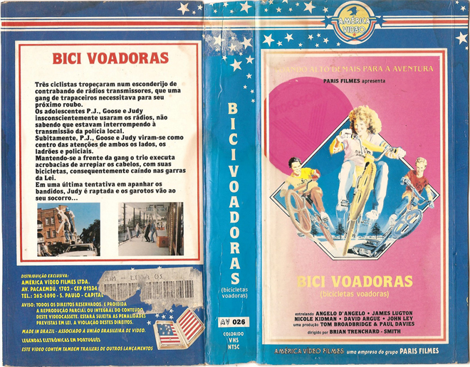 BMX BANDITS, BRAZIL VHS, BRAZILIAN VHS, ACTION VHS COVER, HORROR VHS COVER, BLAXPLOITATION VHS COVER, HORROR VHS COVER, ACTION EXPLOITATION VHS COVER, SCI-FI VHS COVER, MUSIC VHS COVER, SEX COMEDY VHS COVER, DRAMA VHS COVER, SEXPLOITATION VHS COVER, BIG BOX VHS COVER, CLAMSHELL VHS COVER, VHS COVER, VHS COVERS, DVD COVER, DVD COVERS