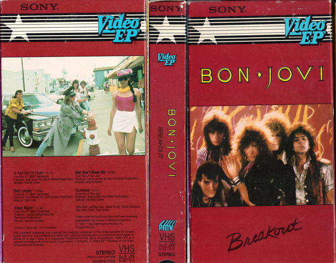 BON JOVI : BREAKOUT VHS COVER