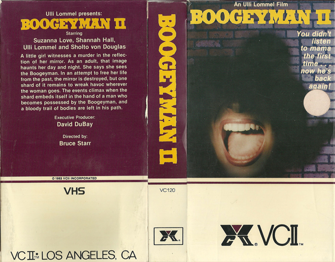 BOOGEYMAN II VHS COVER