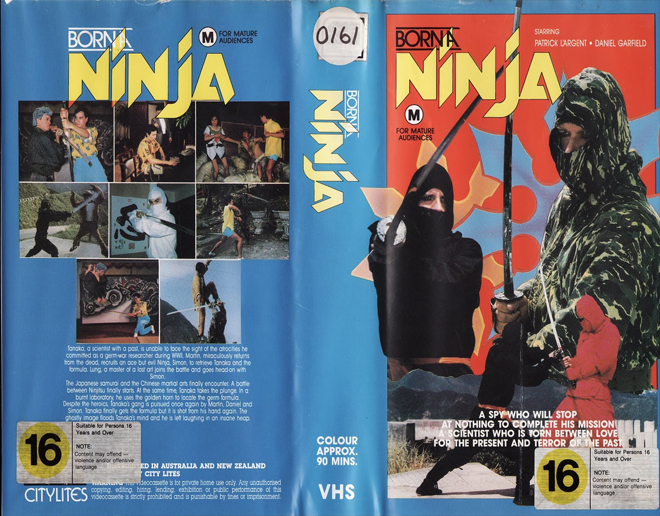 BORN A NINJA VHS COVER