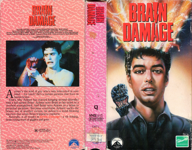 BRAIN DAMAGE VHS COVER - SUBMITTED BY ZACH CARTER, VHS COVERS
