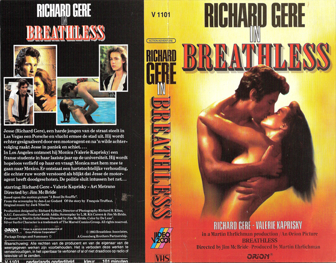 BREATHLESS VHS COVER