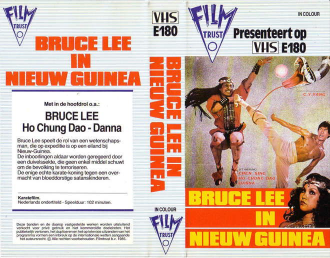 BRUCE LEE IN NEW GUINEA, BIG BOX, HORROR, ACTION EXPLOITATION, ACTION, HORROR, SCI-FI, MUSIC, THRILLER, SEX COMEDY,  DRAMA, SEXPLOITATION, VHS COVER, VHS COVERS, DVD COVER, DVD COVERS