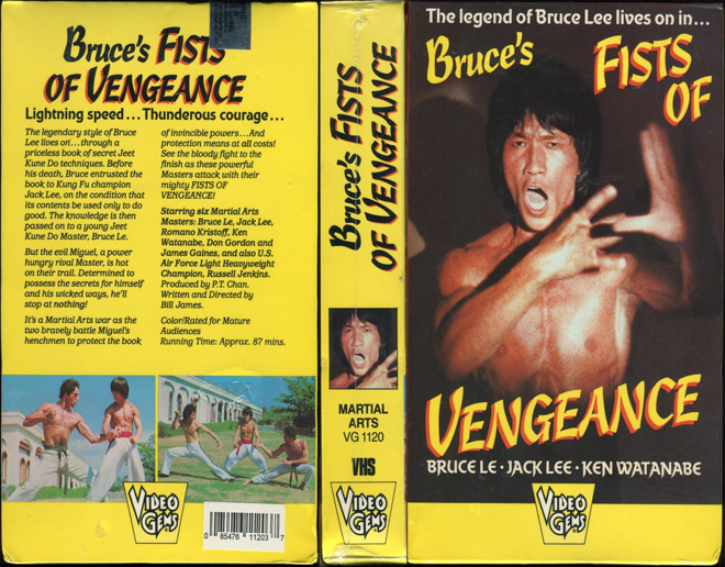 BRUCES FISTS OF VENGEANCE, HORROR, BLAXPLOITATION, HORROR, ACTION EXPLOITATION, SCI-FI, MUSIC, SEX COMEDY, DRAMA, SEXPLOITATION, VHS COVER, VHS COVERS, DVD COVER, DVD COVERS