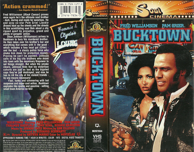 BUCK TOWN FRED WILLIAMSON PAM GRIER VHS COVER
