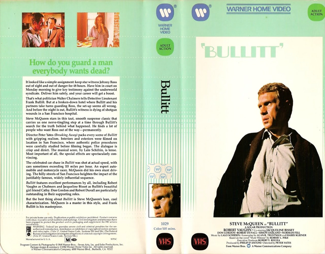 BULLITT VHS COVER
