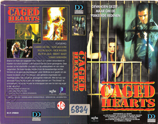 CAGED HEARTS DOUBLE DIAMOND VHS COVER