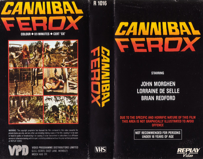CANNIBAL FEROX REPLAY VIDEO VHS COVER