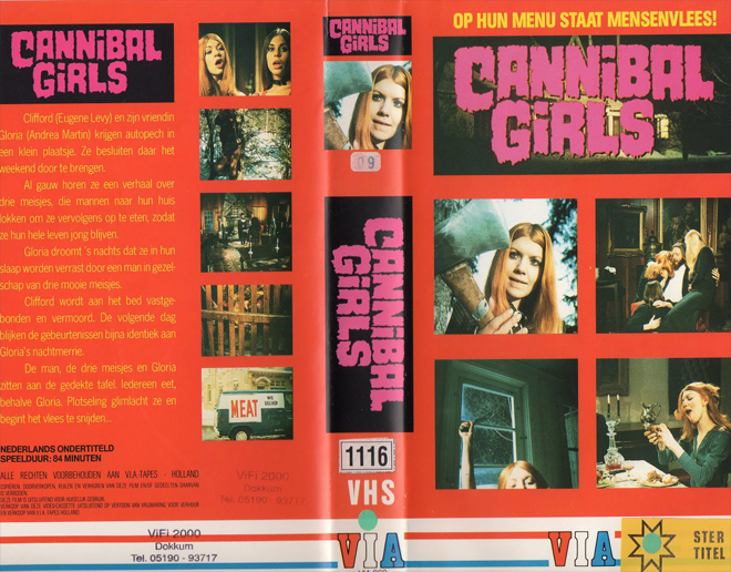 CANNIBAL GIRLS VHS COVER