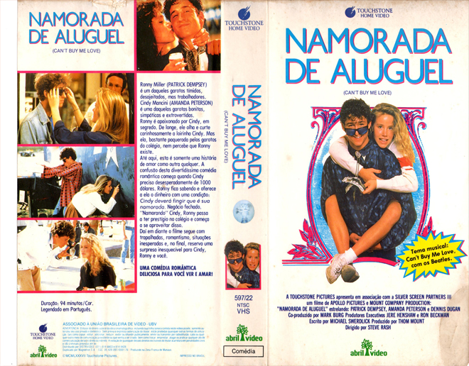 CANT BUY ME LOVE NAMORADA DE ALUGUEL BRAZIL, BRAZIL VHS, BRAZILIAN VHS, ACTION VHS COVER, HORROR VHS COVER, BLAXPLOITATION VHS COVER, HORROR VHS COVER, ACTION EXPLOITATION VHS COVER, SCI-FI VHS COVER, MUSIC VHS COVER, SEX COMEDY VHS COVER, DRAMA VHS COVER, SEXPLOITATION VHS COVER, BIG BOX VHS COVER, CLAMSHELL VHS COVER, VHS COVER, VHS COVERS, DVD COVER, DVD COVERS