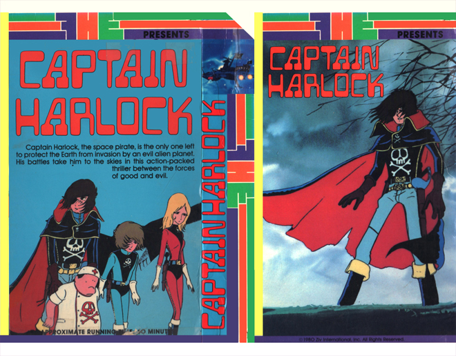 CAPTAIN HARLOCK, ACTION VHS COVER, HORROR VHS COVER, BLAXPLOITATION VHS COVER, HORROR VHS COVER, ACTION EXPLOITATION VHS COVER, SCI-FI VHS COVER, MUSIC VHS COVER, SEX COMEDY VHS COVER, DRAMA VHS COVER, SEXPLOITATION VHS COVER, BIG BOX VHS COVER, CLAMSHELL VHS COVER, VHS COVER, VHS COVERS, DVD COVER, DVD COVERS