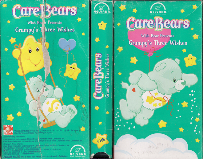 CARE BEARS : GRUMPYS THREE WISHES VHS COVER