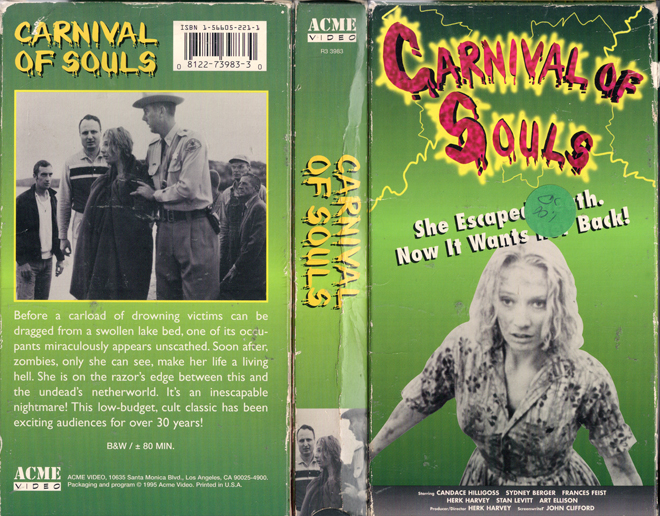 CARNIVAL OF SOULS VHS COVER
