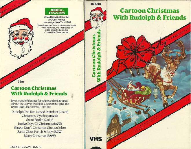 CARTOON CHRISTMAS WITH RUDOLPH AND FRIENDS VHS COVER