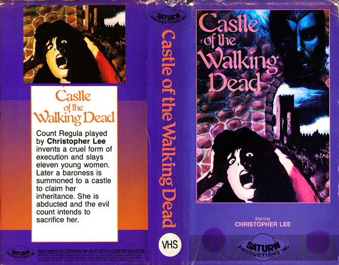 CASTLE OF THE WALKING DEAD SATURN PRODUCTIONS INC VHS COVER