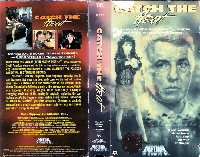 CATCH THE HEAT, HORROR, ACTION EXPLOITATION, ACTION, HORROR, SCI-FI, MUSIC, THRILLER, SEX COMEDY,  DRAMA, SEXPLOITATION, VHS COVER, VHS COVERS