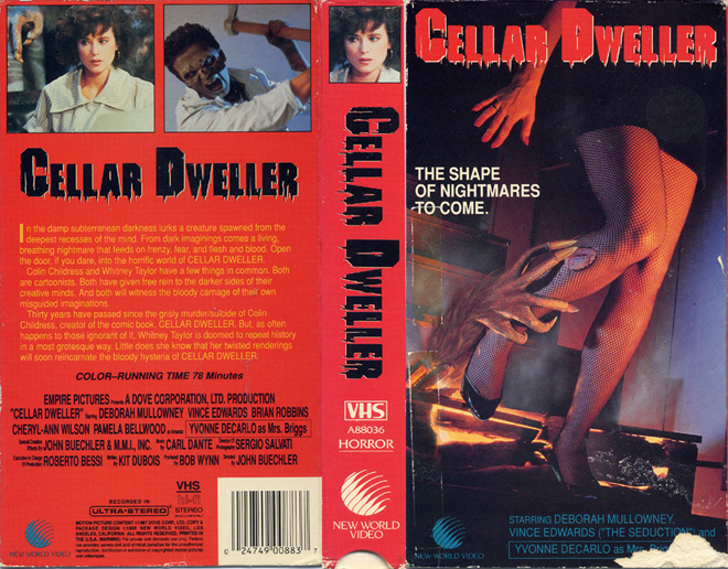 CELLAR DWELLER VHS COVER