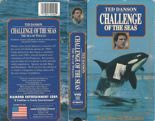 CHALLENGE OF THE SEAS TED DANSON VHS COVER