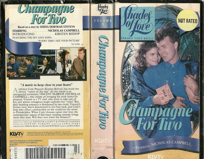 CHAMPAGNE FOR TWO ROMANCE VIDEO NOVELS VHS COVER
