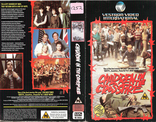 CHILDREN IN THE CROSSFIRE VHS COVER, VHS COVERS