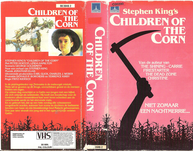 CHILDREN OF THE CORN VHS COVER, VHS COVERS