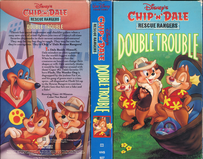 CHIP N DALE RESCUE RANGERS : DOUBLE TROUBLE, VHS COVERS