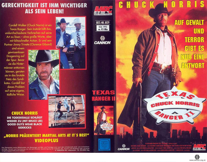 CHUCK NORRIS : TEXAS RANGER 2 VHS COVER