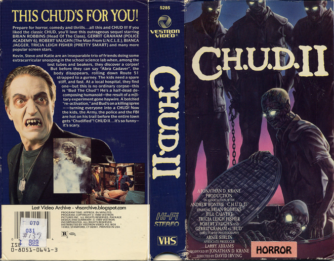 C.H.U.D. 2 VHS COVER
