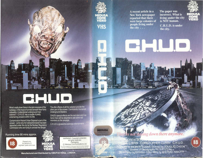 CHUD MEDUSA HOME VIDEO HORROR VHS COVER