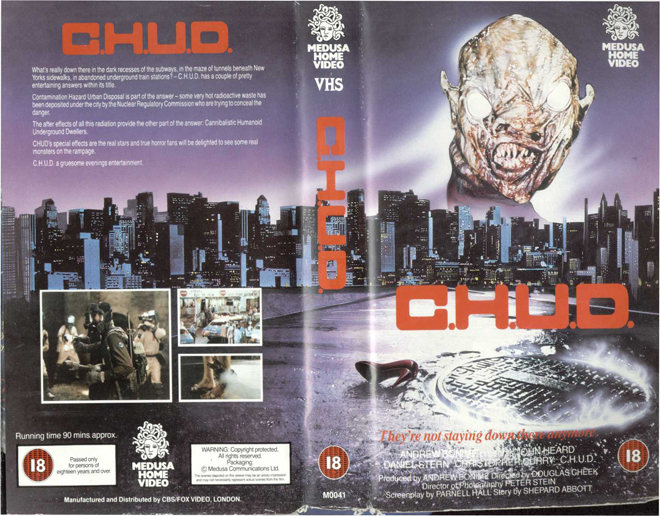 CHUD MEDUSA HOME VIDEO VHS COVER