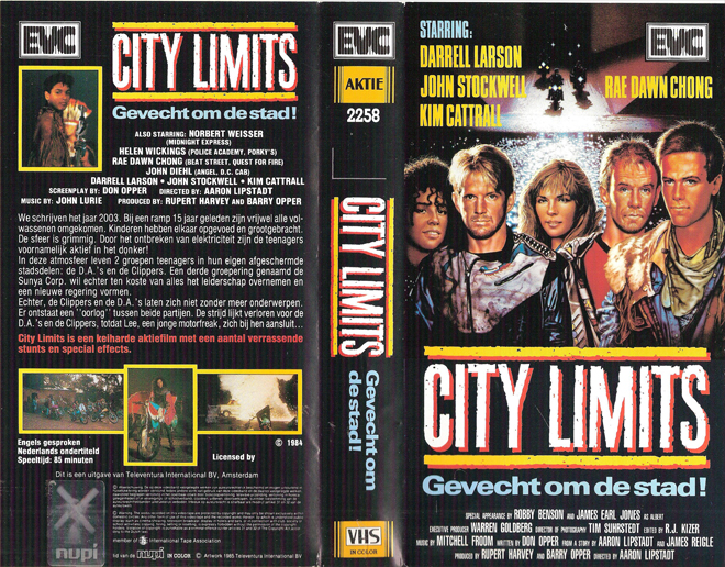 CITY LIMITS VHS COVER, VHS COVERS