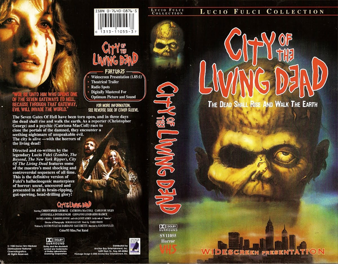 CITY OF THE LIVING DEAD LUCIO FULCI VHS COVER